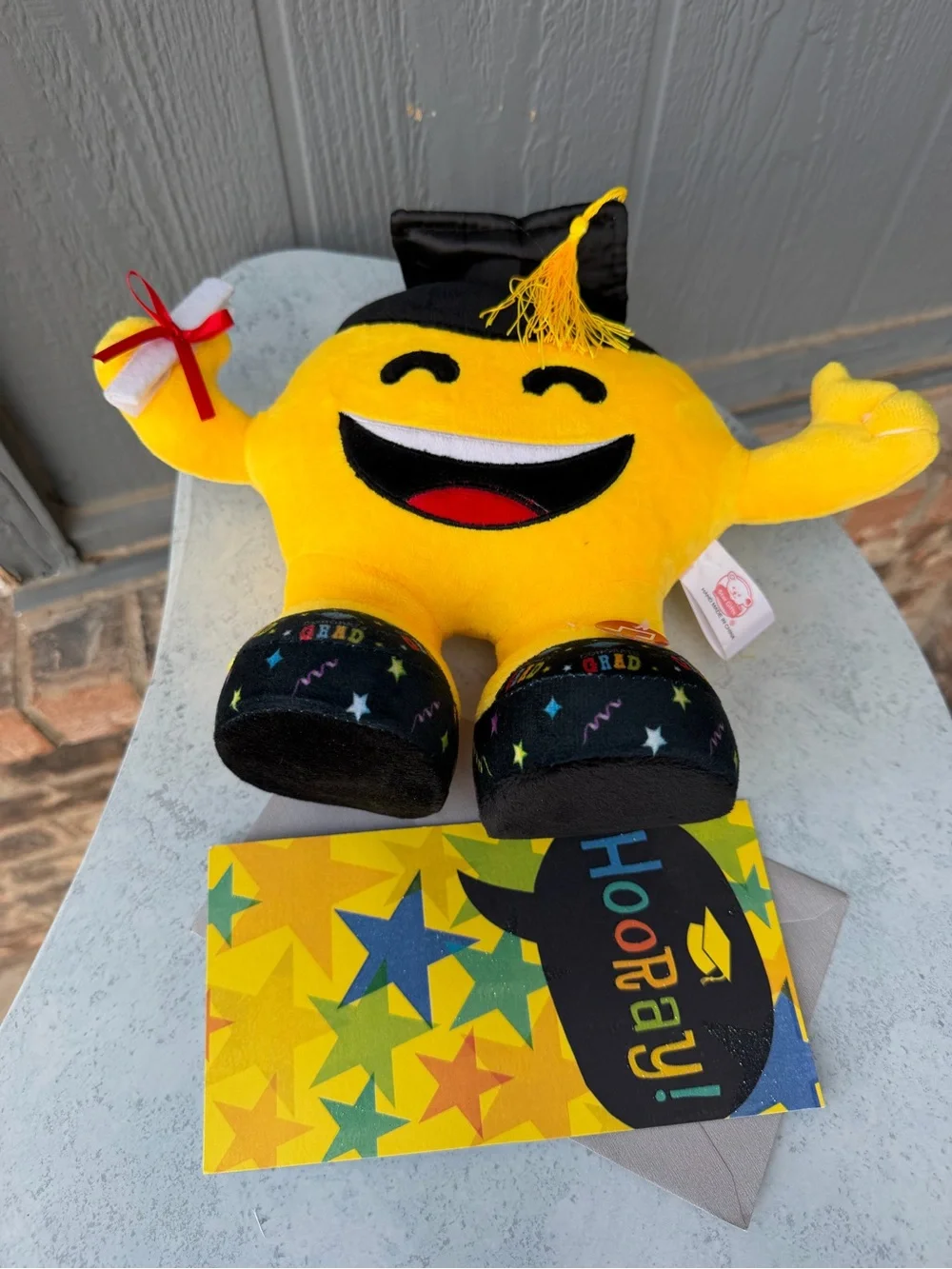 Last Minute Grad Gift! Musical Light-Up Emoji Plush + Card